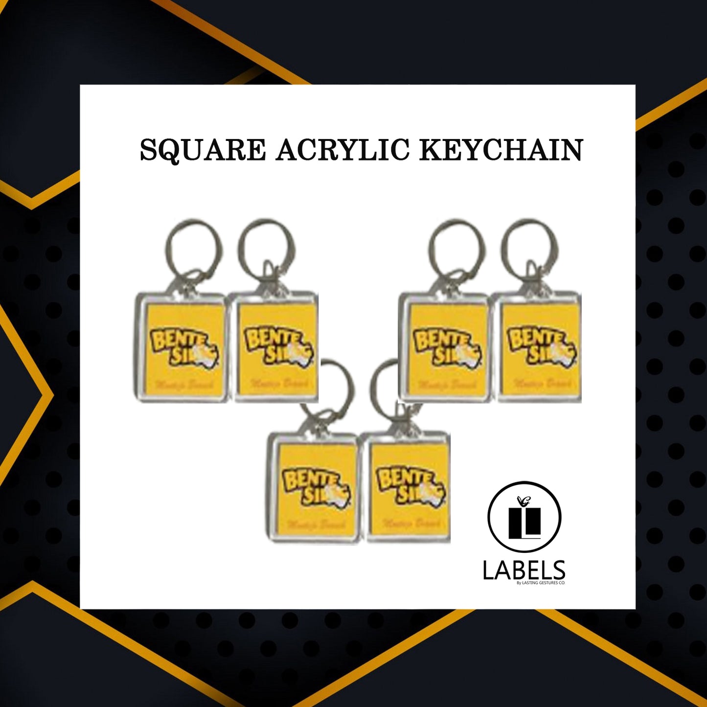 Acrylic Keychain Square - MOQ 30