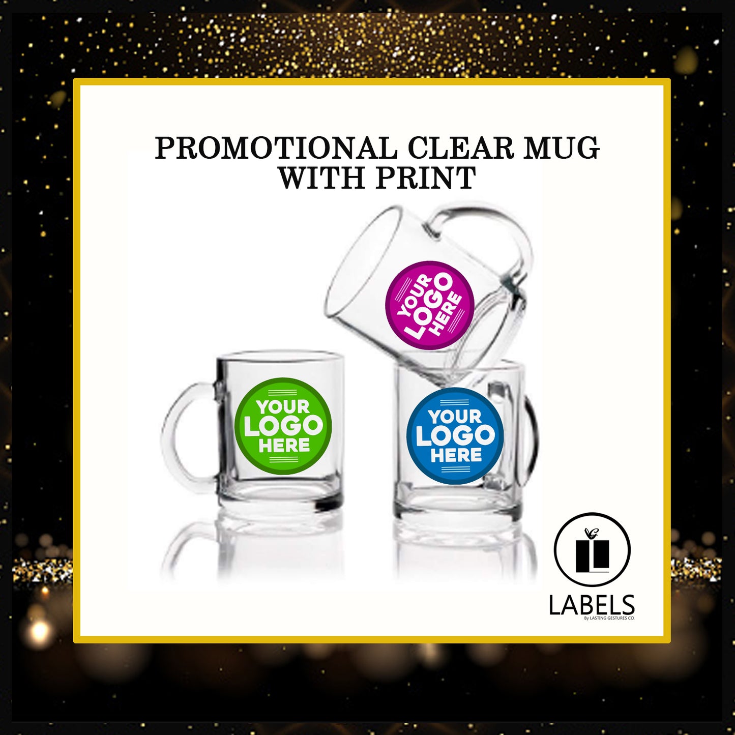 Customized Clear Mug - MOQ 30