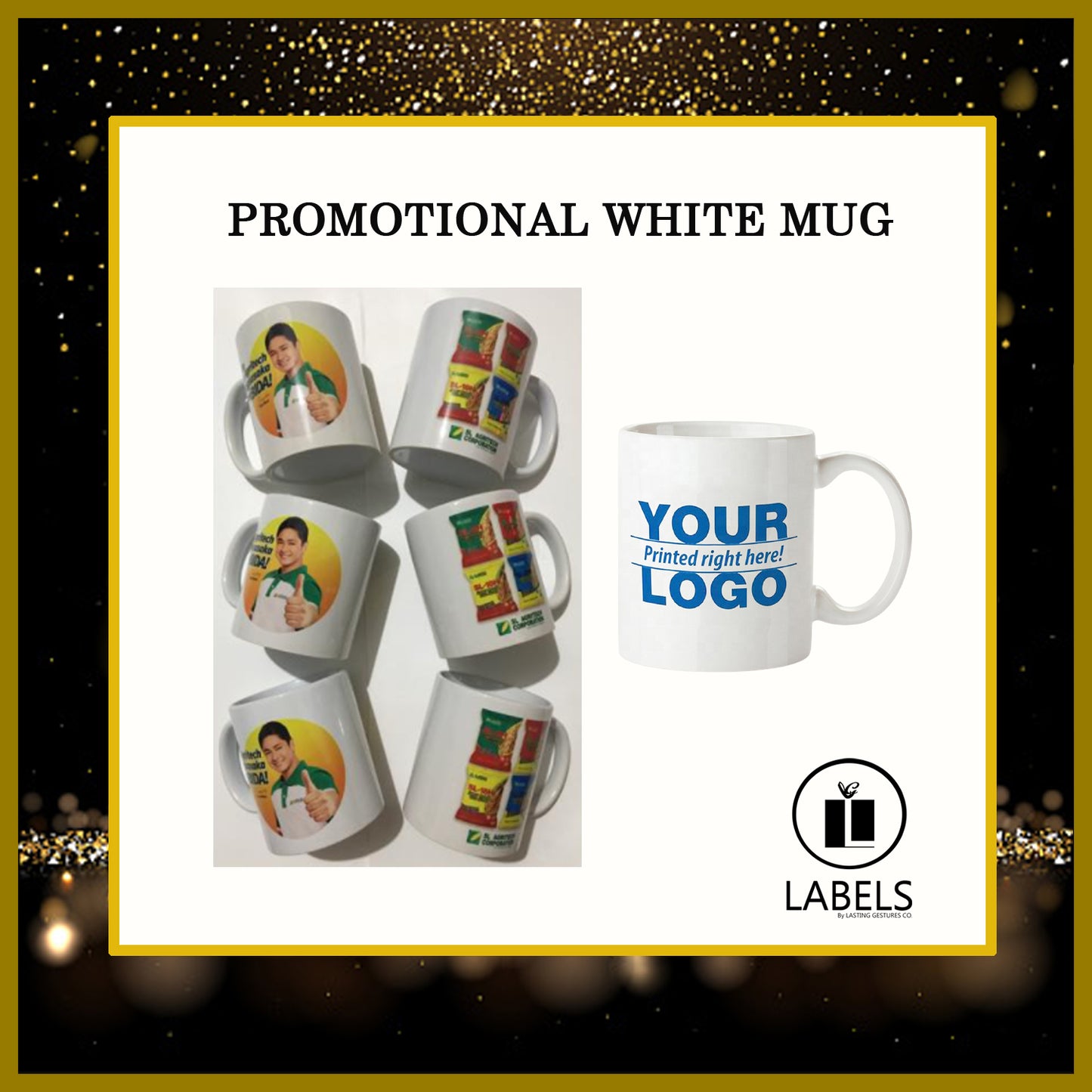 Customized White Mugs - MOQ 30