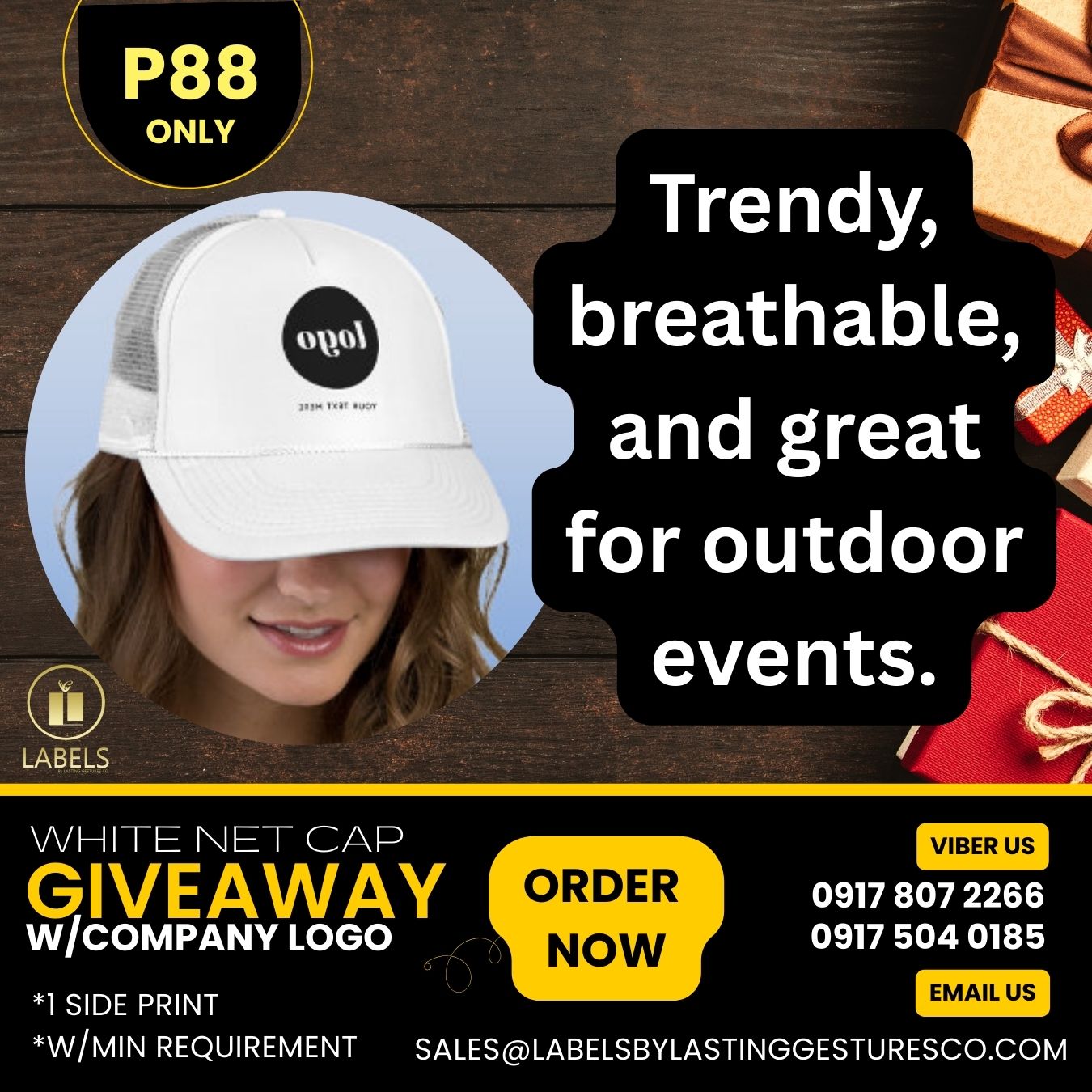 Mesh / Net Cap Promo
