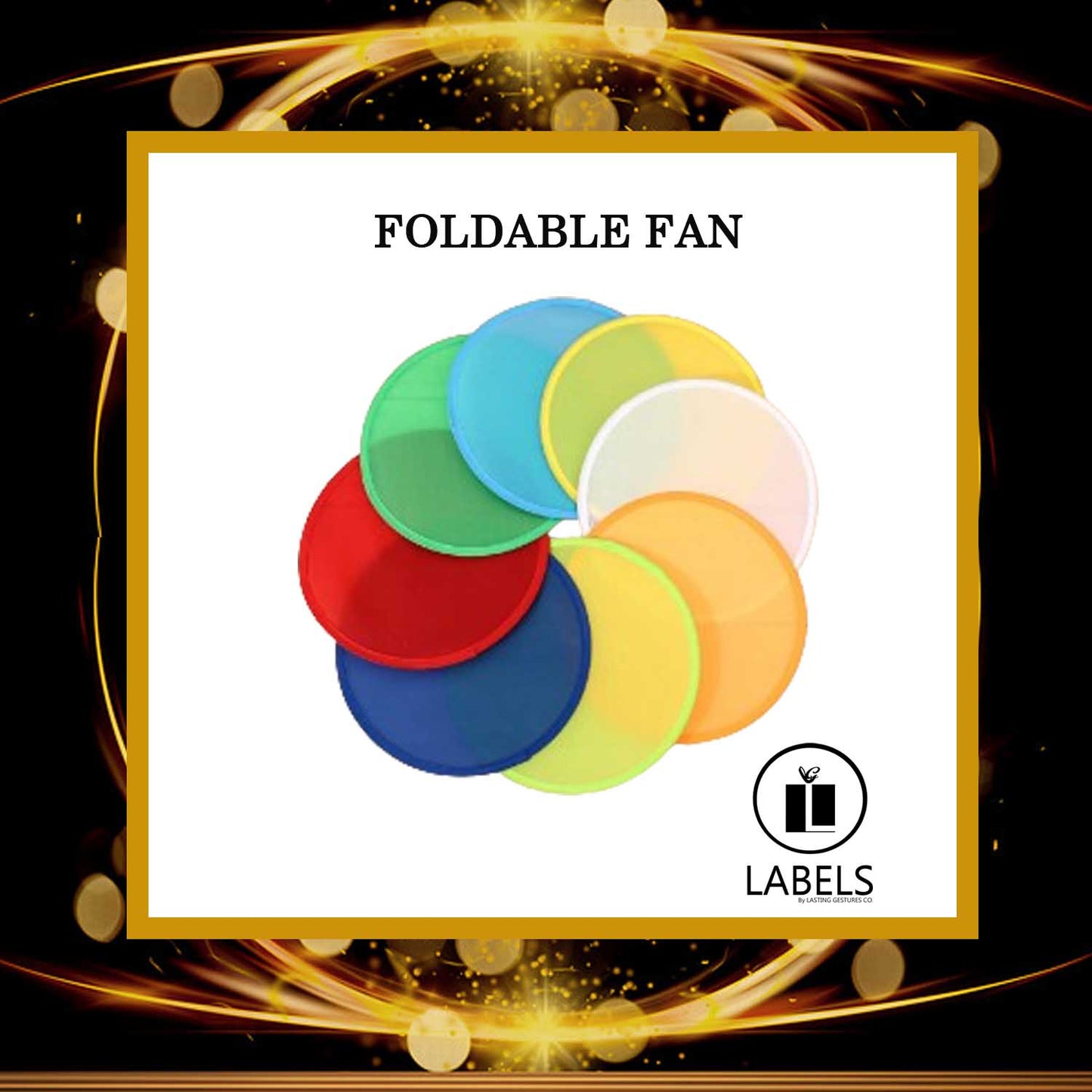 100 pcs Foldable Fan Unprinted