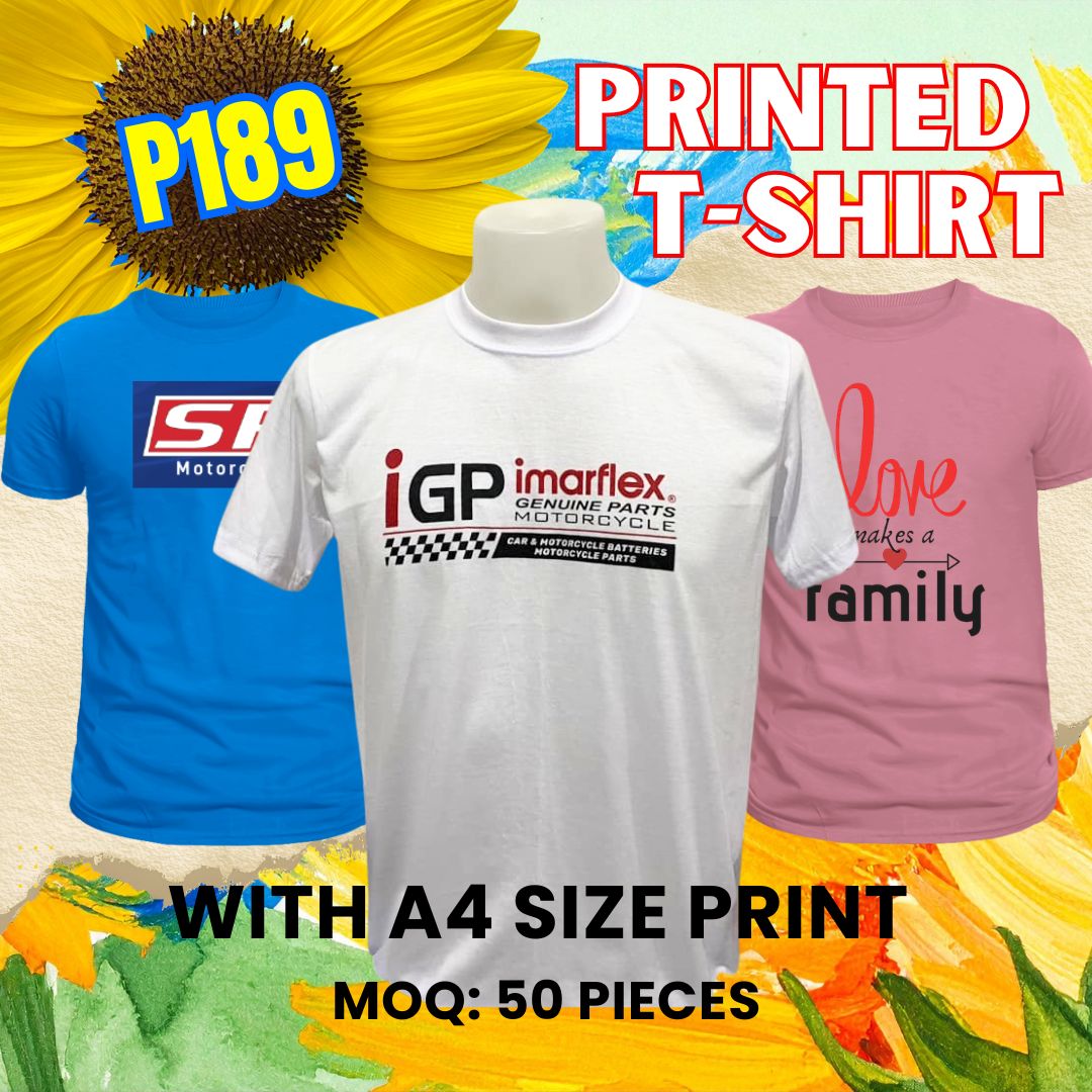 T-Shirt With Print Promo (Max of A4 Size)