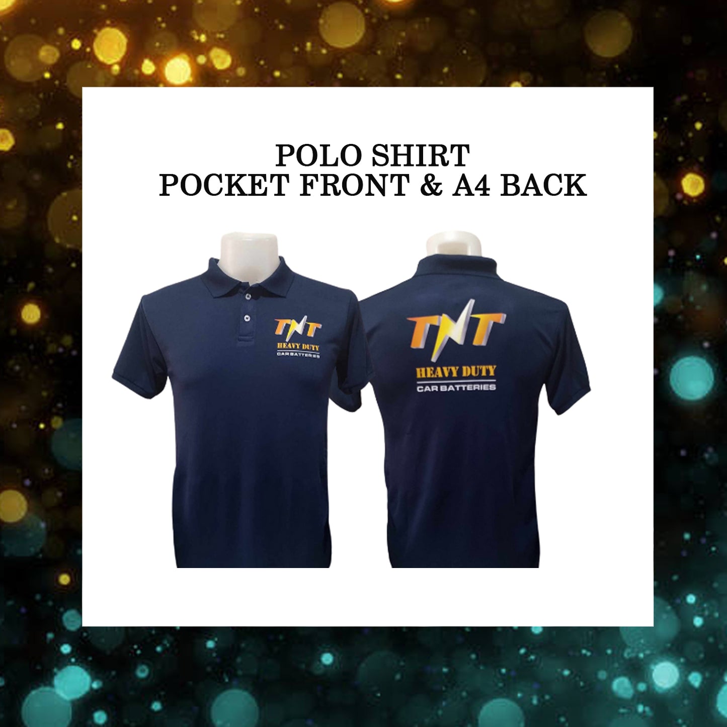 Polo Shirt Back To Back (Pocket Front & Max A4 Back Print) - MOQ 30