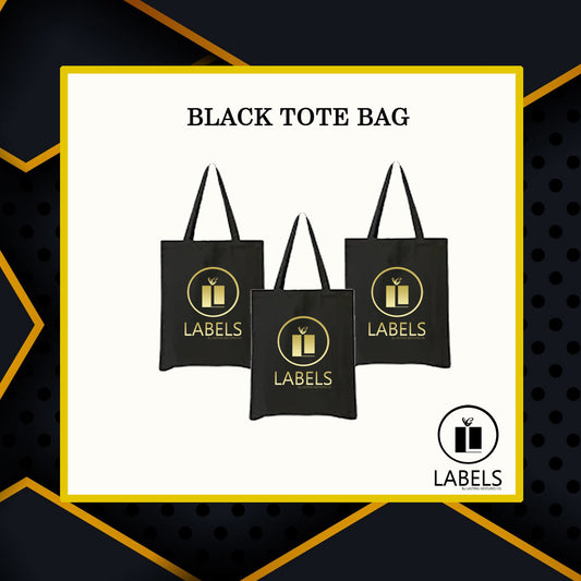 Black Tote Bag  With Max of A4 Size Print - MOQ 50