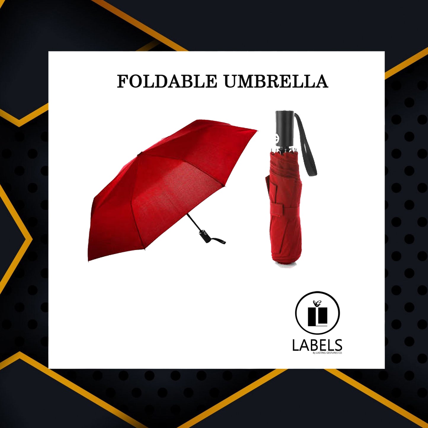 3-Fold Umbrella With 1 Panel Print - MOQ 30